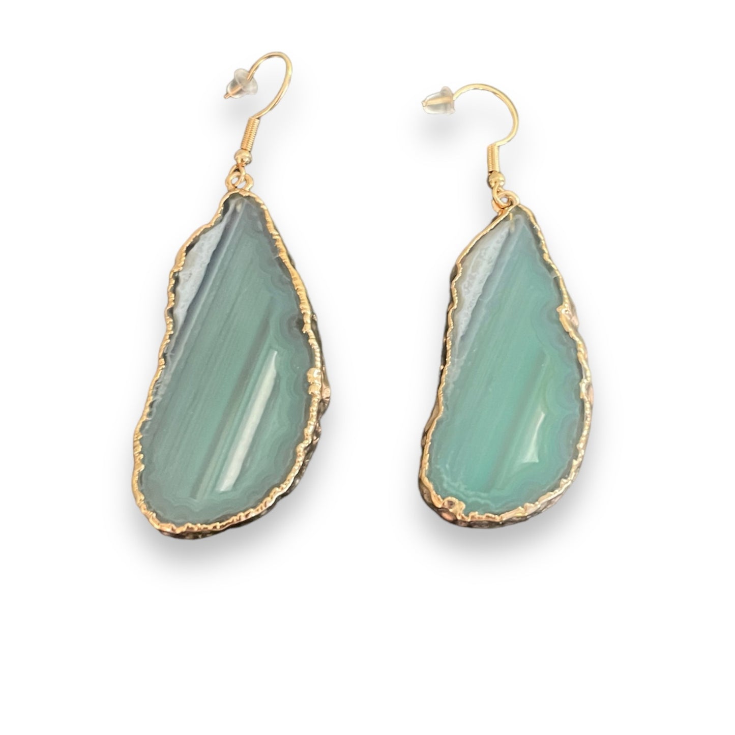 Green agate earrings