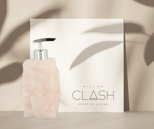 Rose quartz soap dispenser