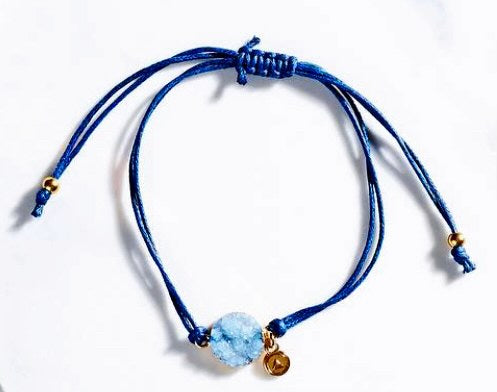 Armband Druzy kracht blauw