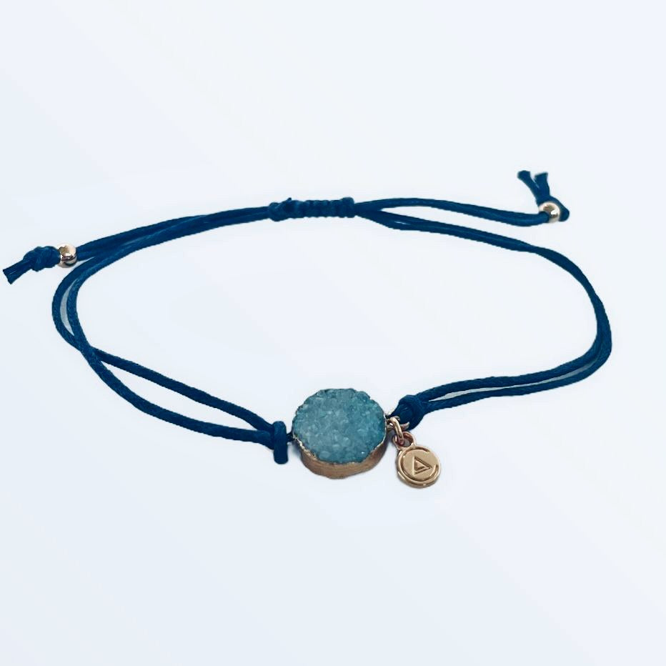 Armband Druzy kracht blauw