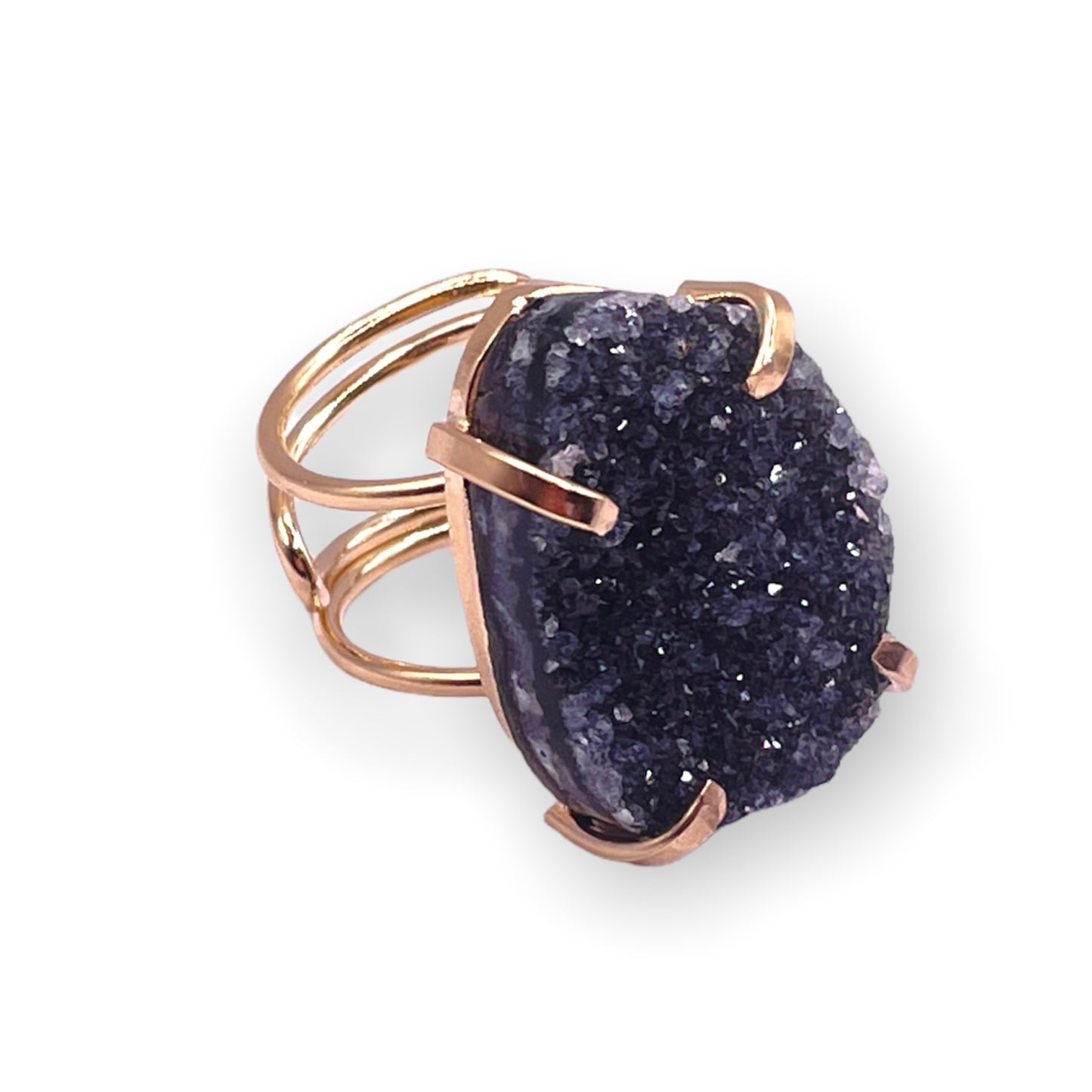 Ring Amarzão Black Druzy Gold